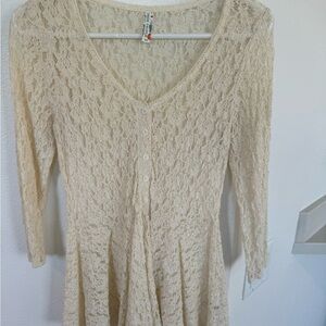 Small free people lace tunic top